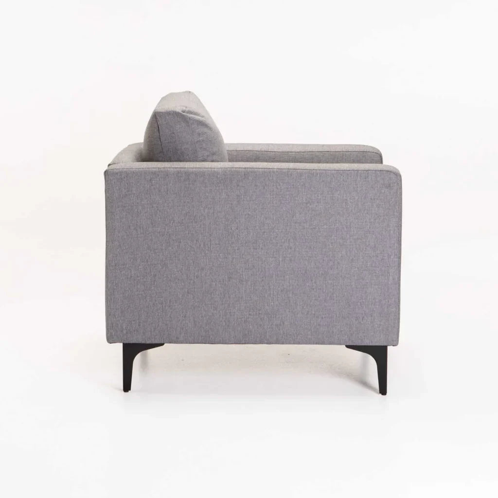 SANTINO FABRIC ARMCHAIR - BLACK LEG