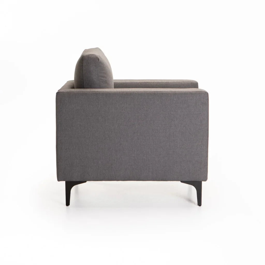 SANTINO FABRIC ARMCHAIR - BLACK LEG