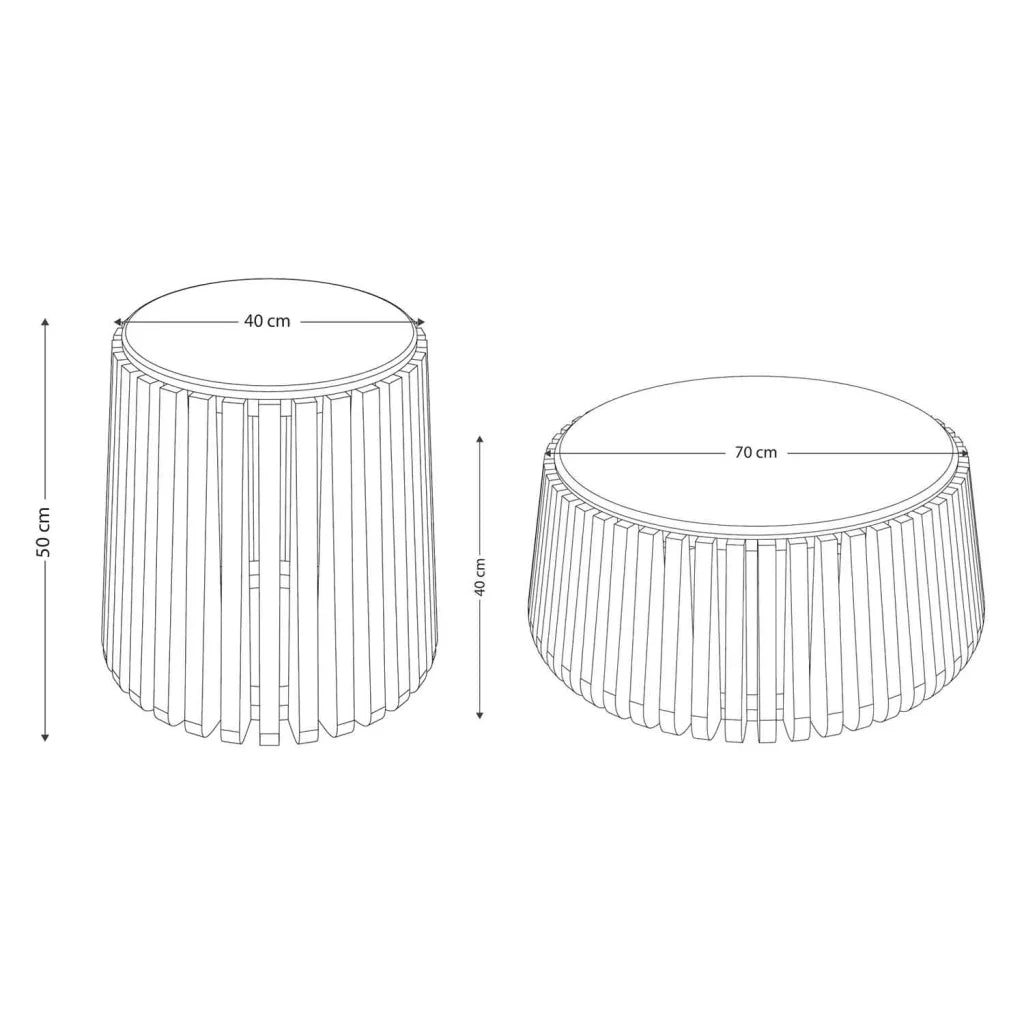 SARI SIDE TABLE & COFFEE TABLE COMBO