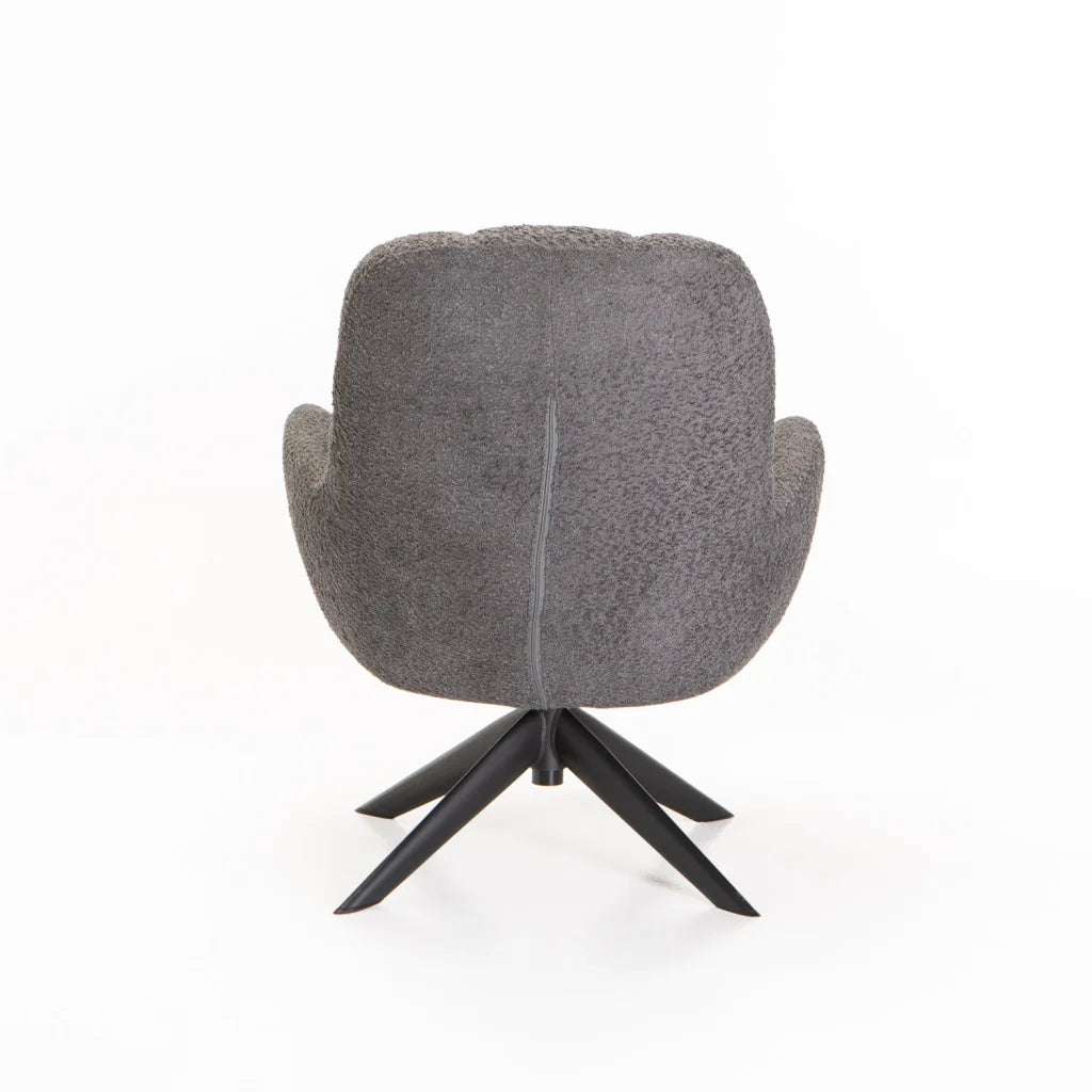 TEAGAN BOUCLÉ FABRIC SWIVEL CHAIR