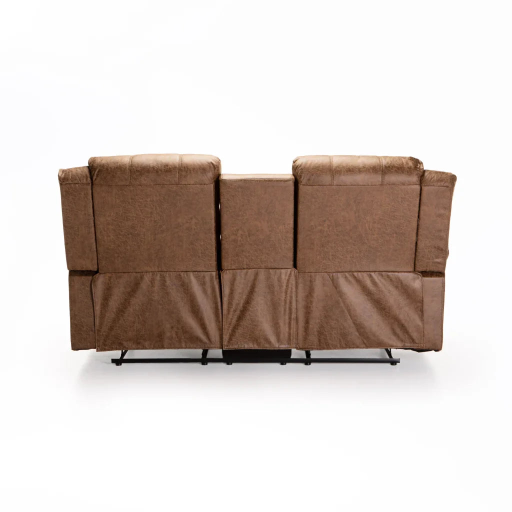 YAZ LUXURY FABRIC 2 SEATER CONSOLE RECLINER