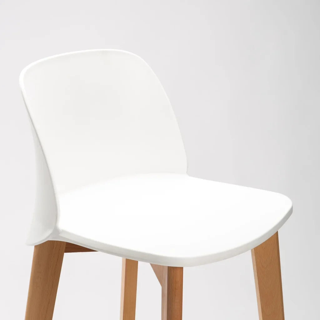 ZEN LUXURY WOODEN LEG BARSTOOL