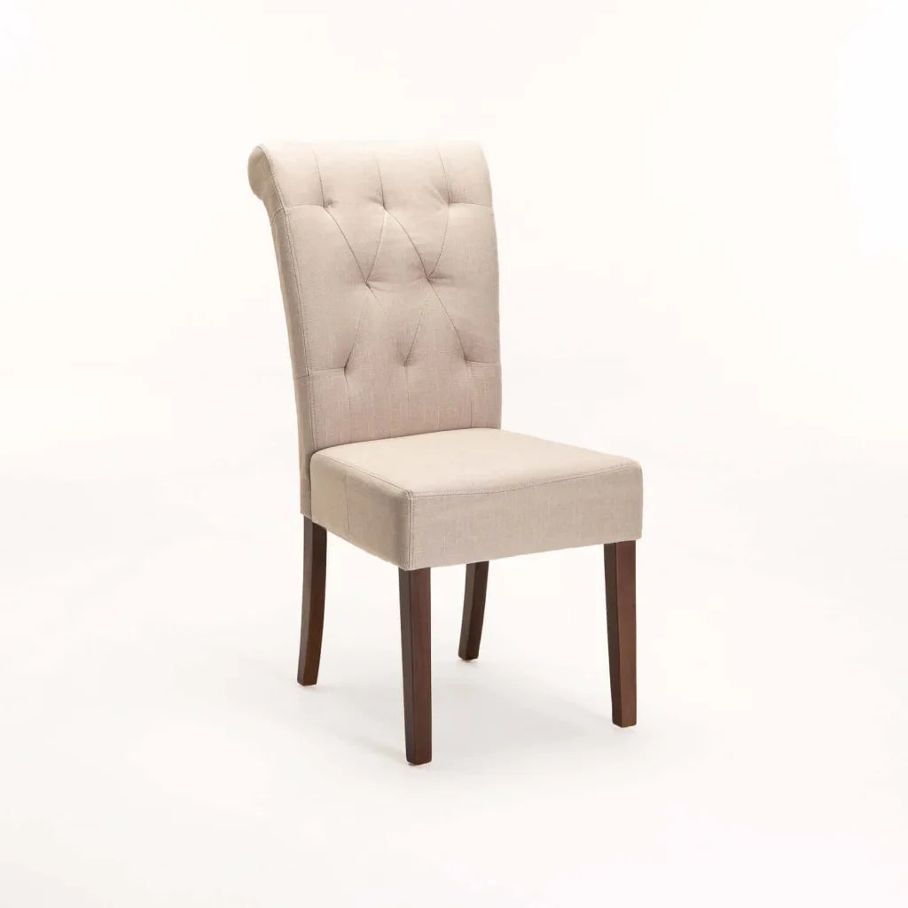 CHESTERFIELD FABRIC DINING CHAIR