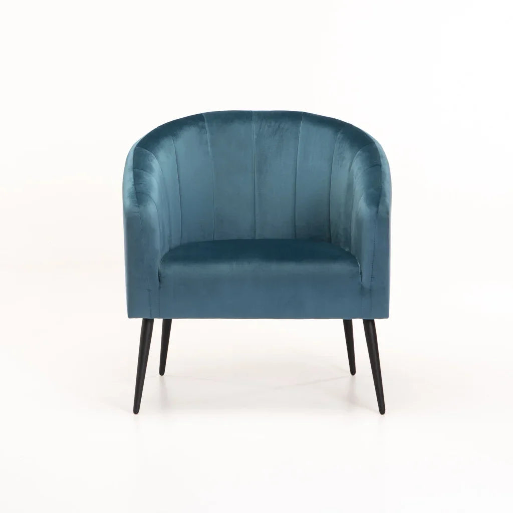 COLT VELVET CHAIR - BLACK LEG
