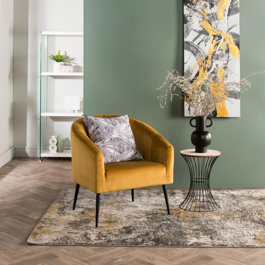 COLT VELVET CHAIR - BLACK LEG