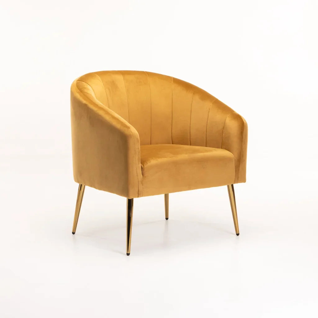 COLT VELVET CHAIR - GOLD LEG