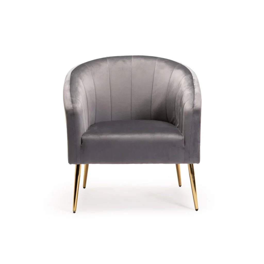 COLT VELVET CHAIR - GOLD LEG