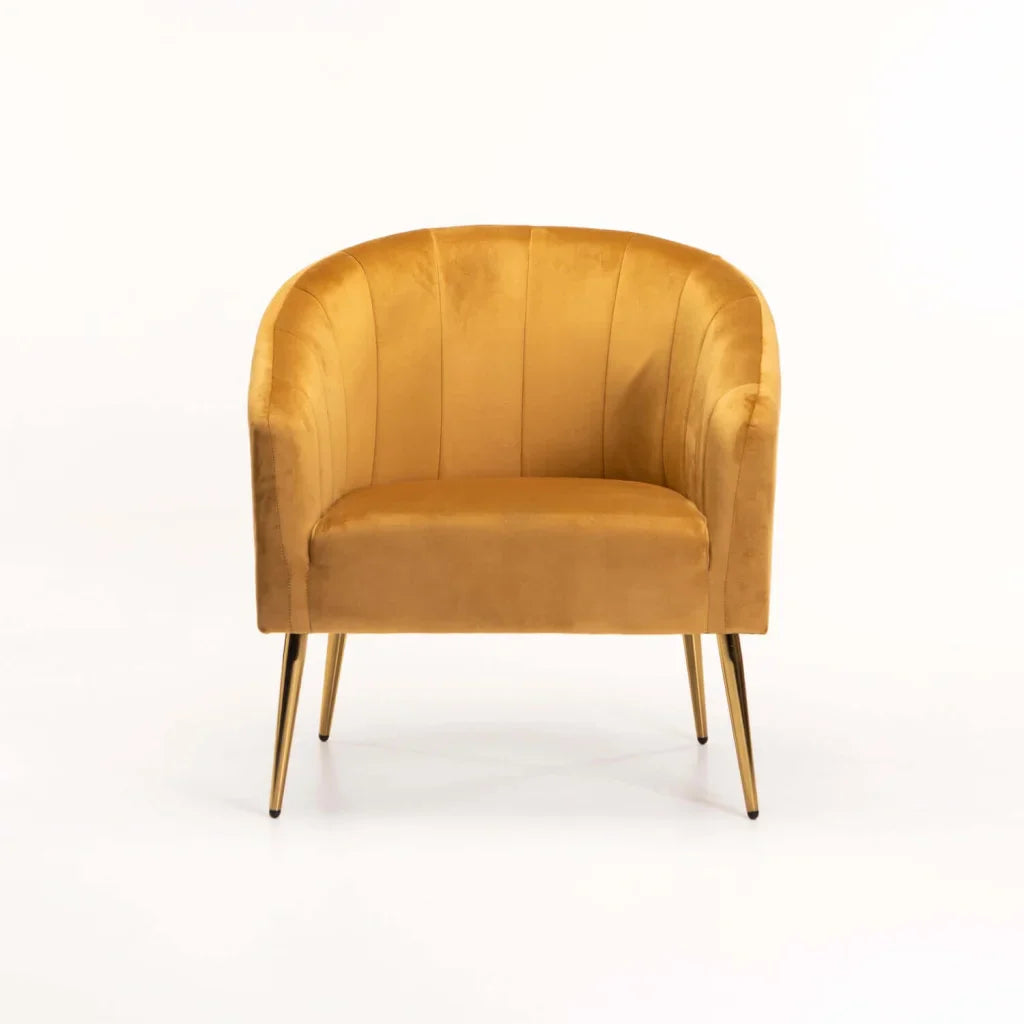 COLT VELVET CHAIR - GOLD LEG