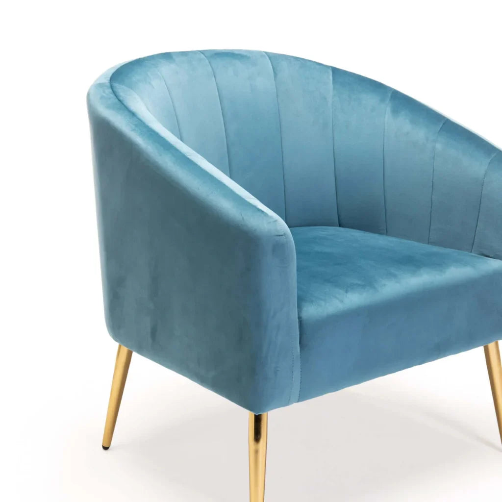 COLT VELVET CHAIR - GOLD LEG