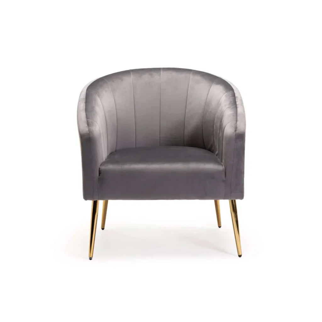 COLT VELVET CHAIR - GOLD LEG