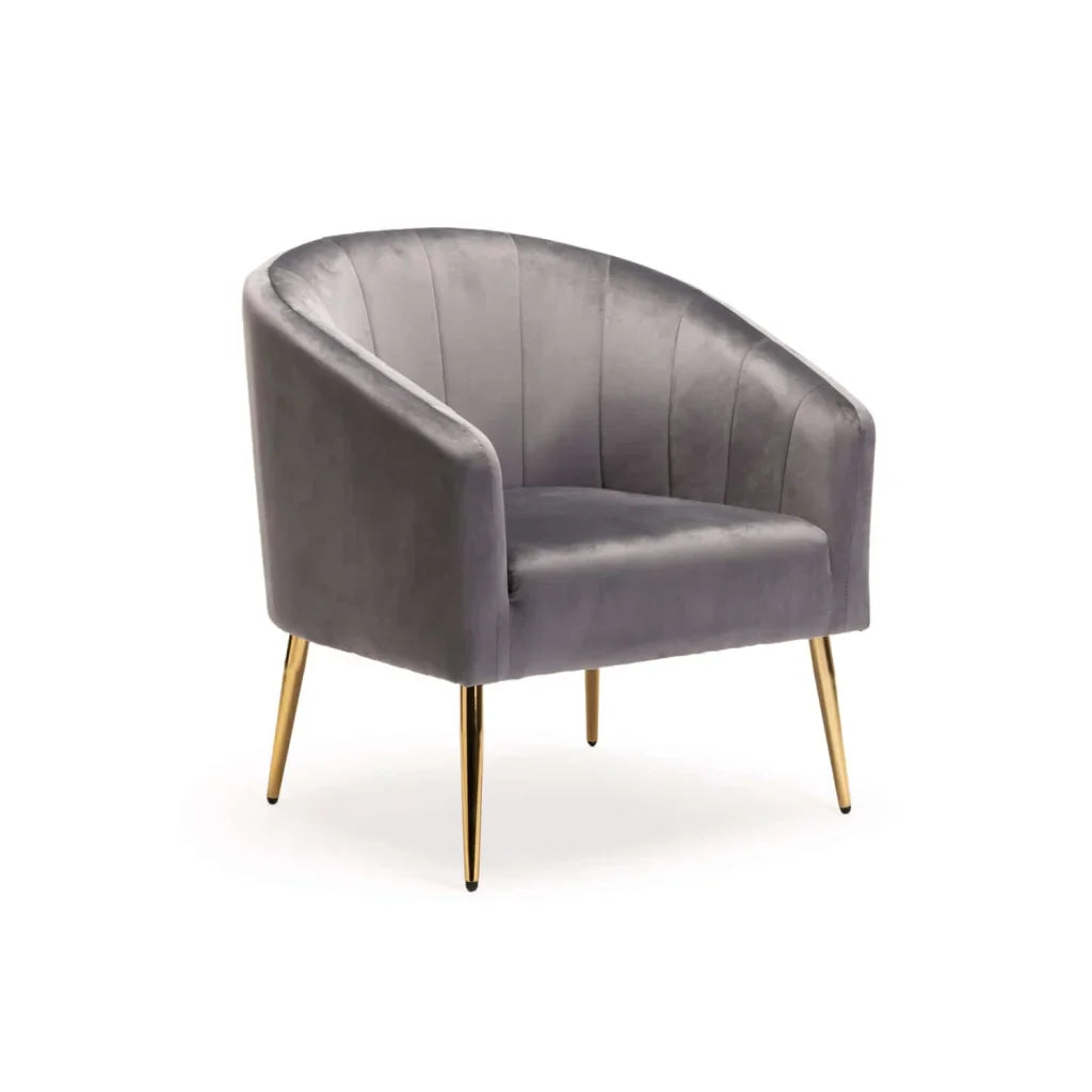 COLT VELVET CHAIR - GOLD LEG