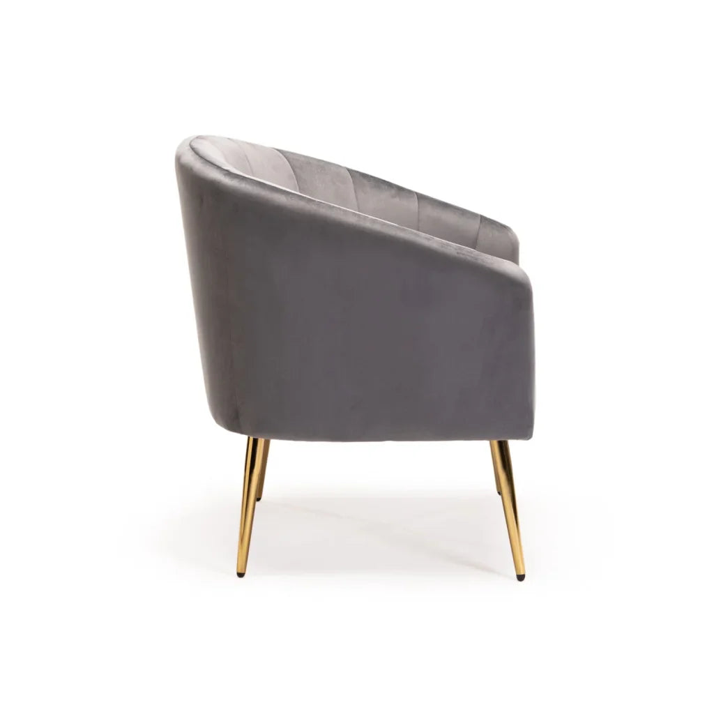 COLT VELVET CHAIR - GOLD LEG