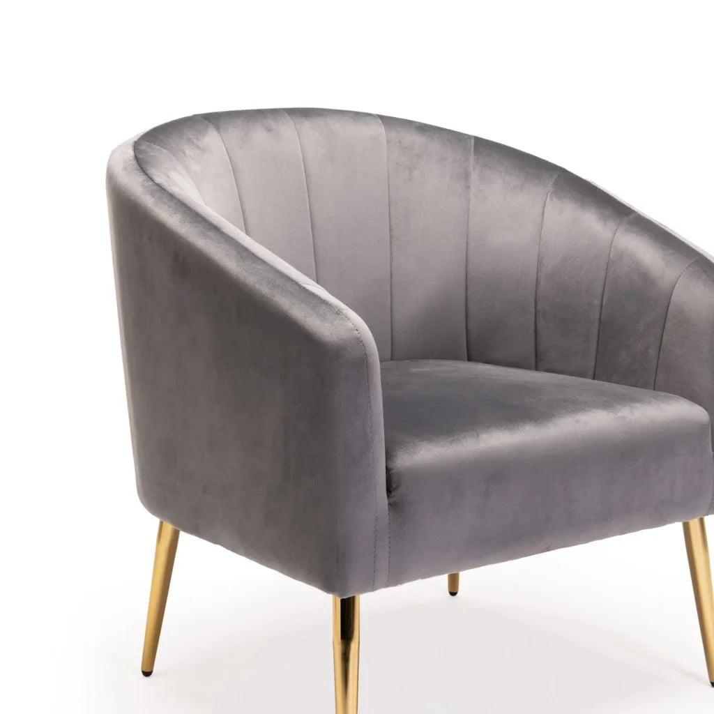 COLT VELVET CHAIR - GOLD LEG