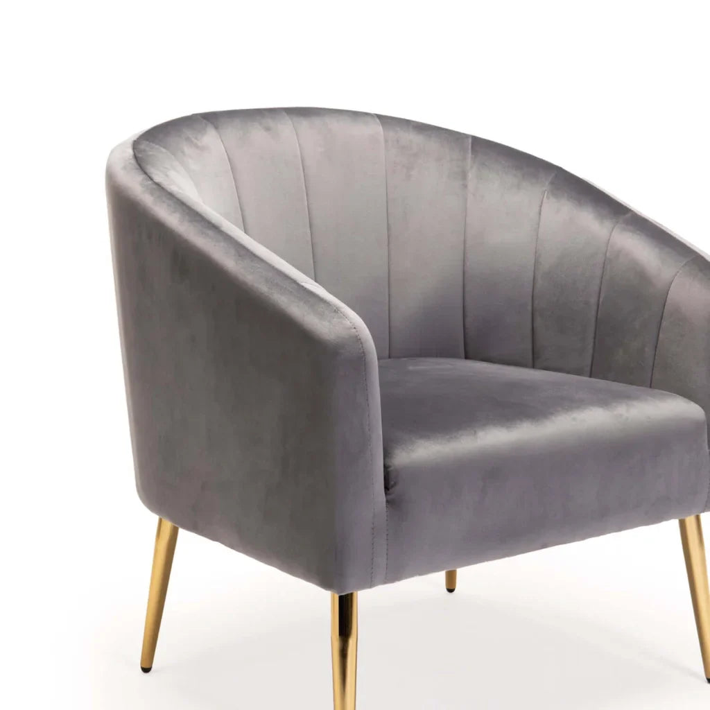 COLT VELVET CHAIR - GOLD LEG