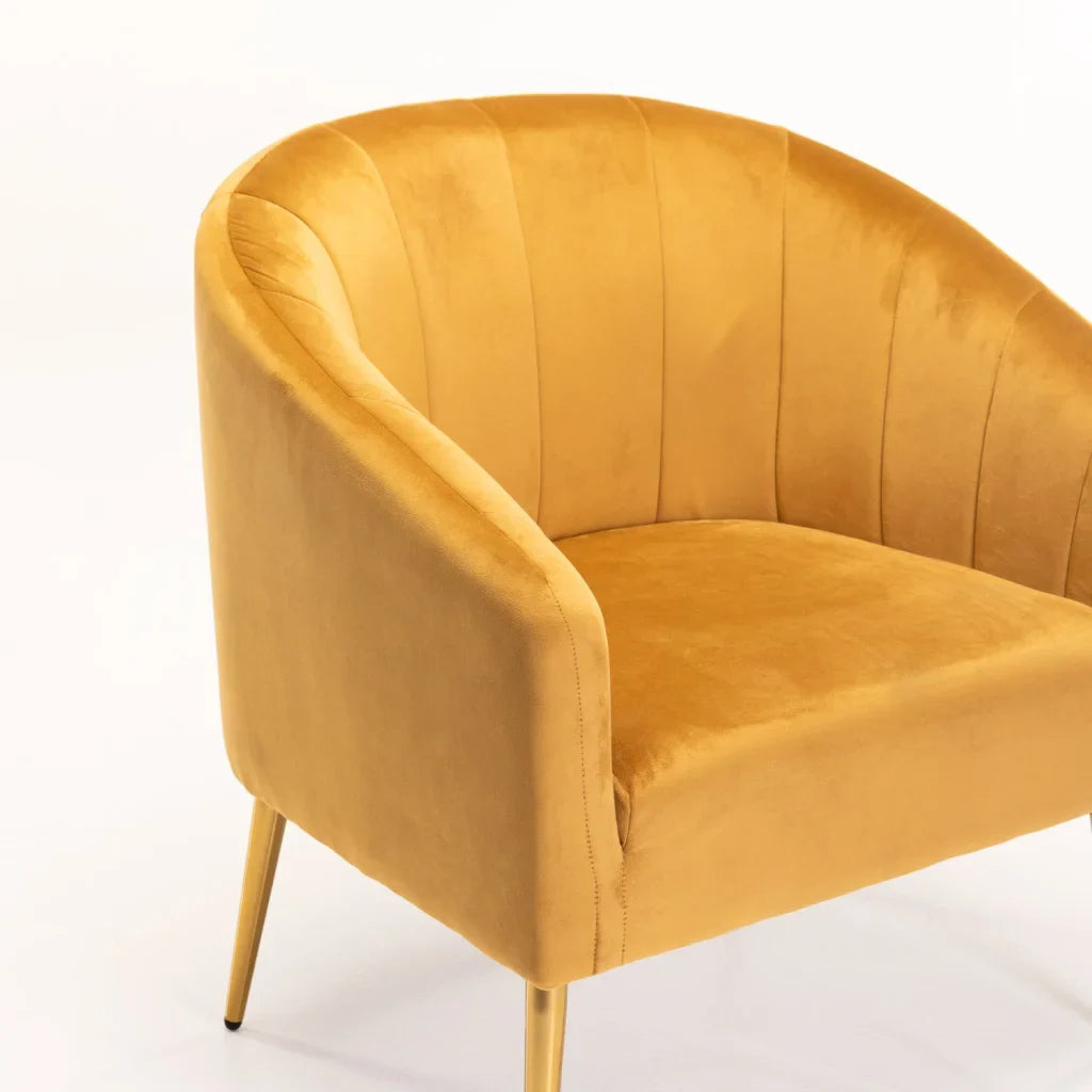 COLT VELVET CHAIR - GOLD LEG