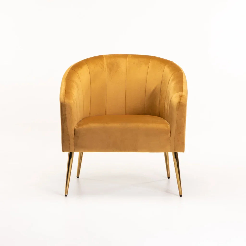 COLT VELVET CHAIR - GOLD LEG