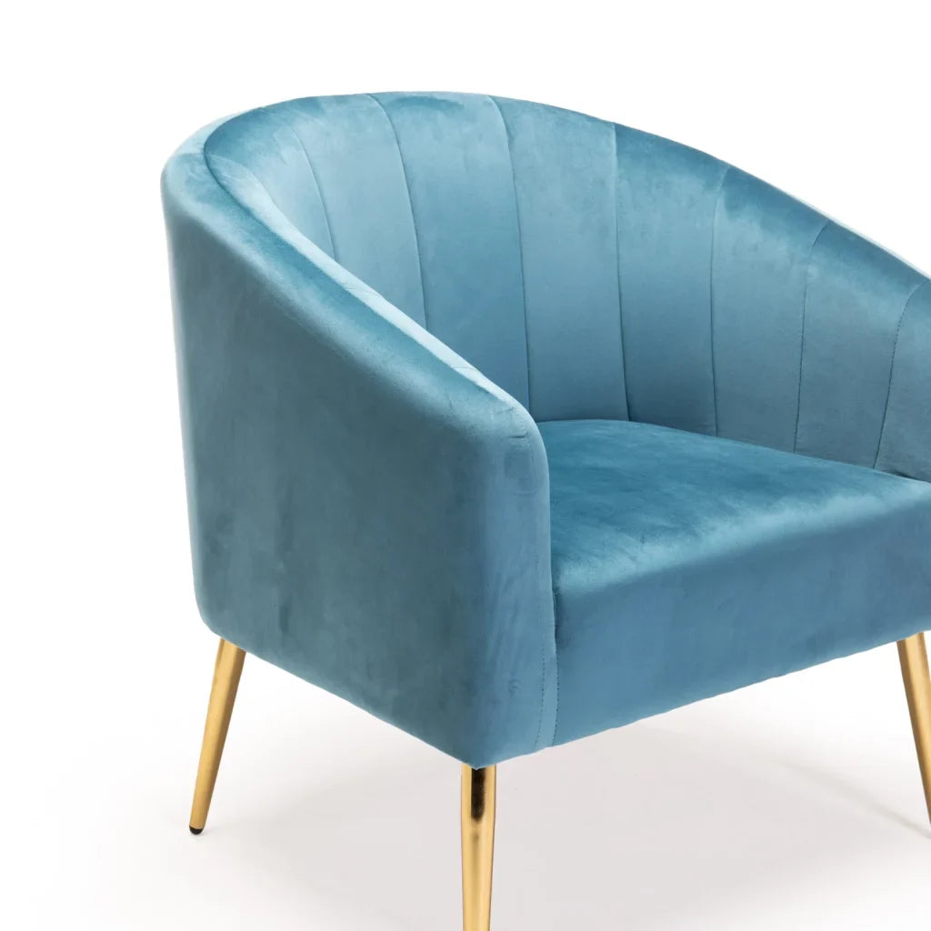 COLT VELVET CHAIR - GOLD LEG