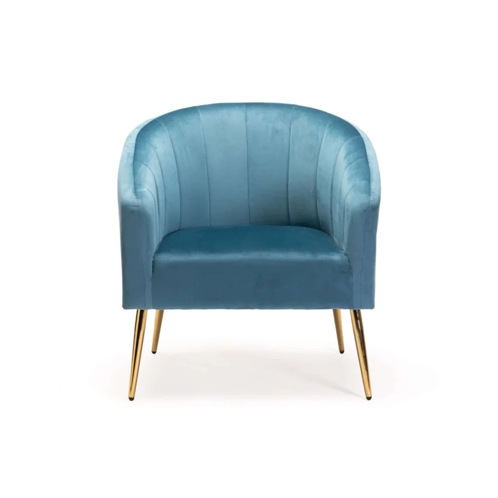 COLT VELVET CHAIR - GOLD LEG