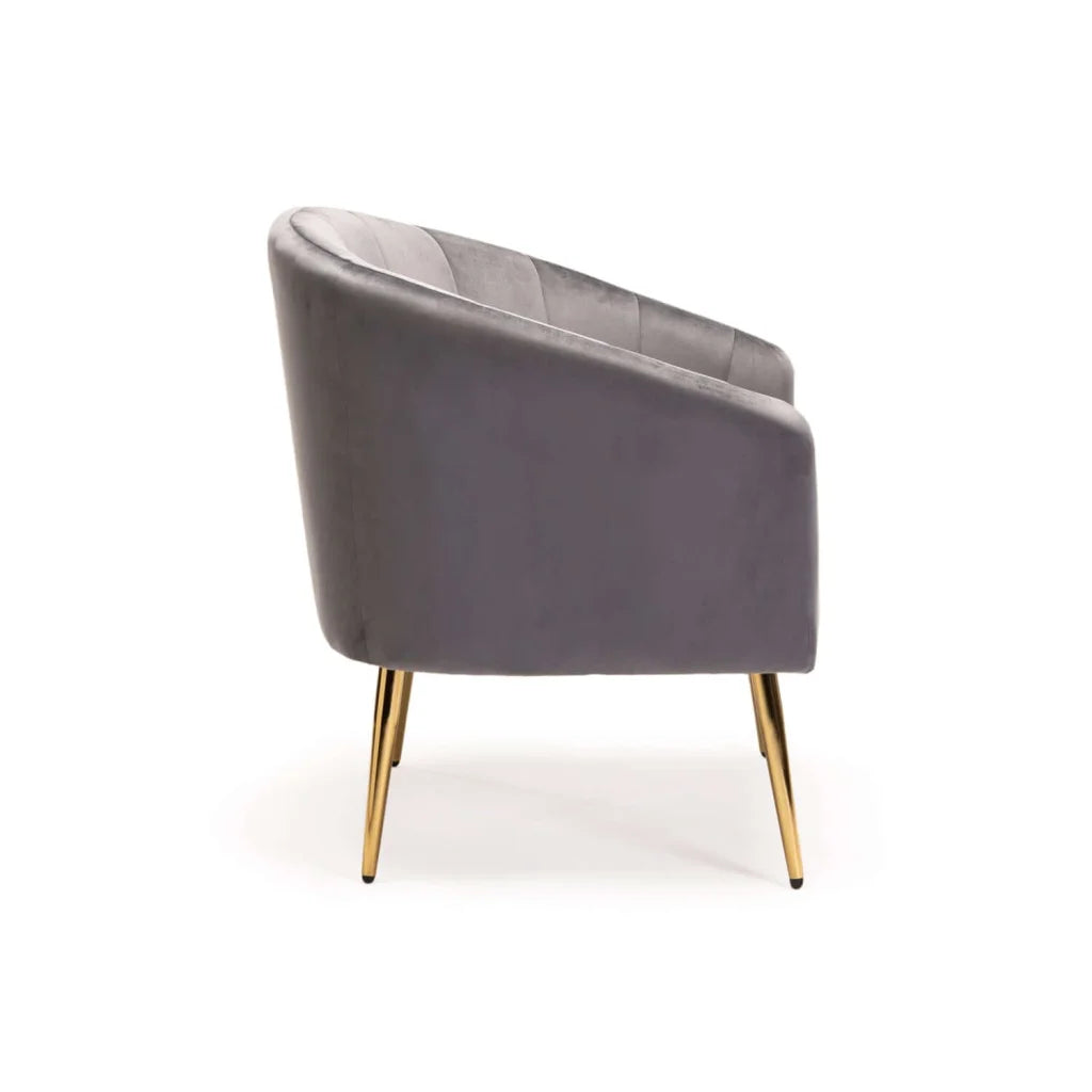 COLT VELVET CHAIR - GOLD LEG