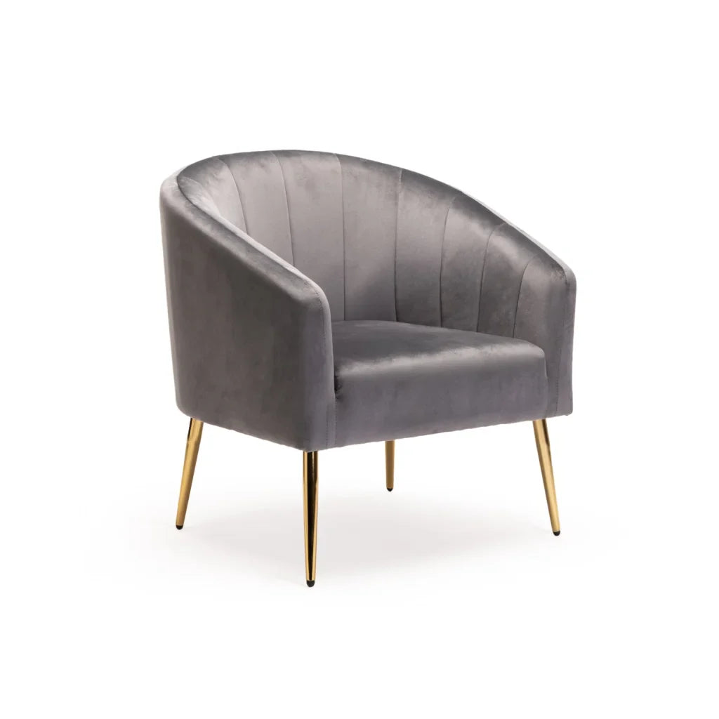 COLT VELVET CHAIR - GOLD LEG