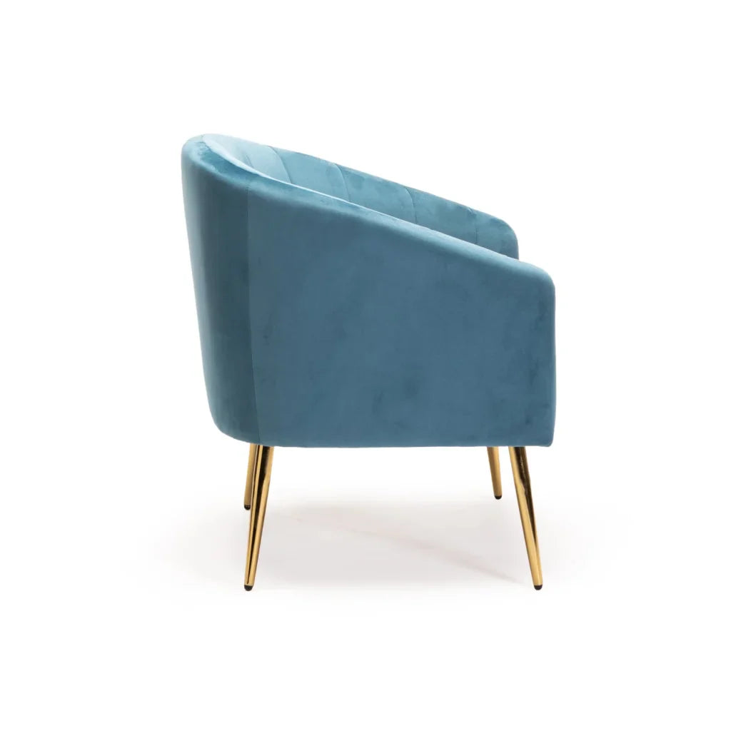 COLT VELVET CHAIR - GOLD LEG
