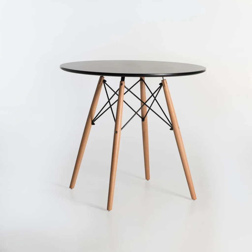 ELIA ROUND WOODEN LEG TABLE