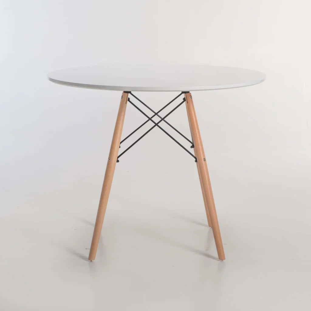 ELIA ROUND WOODEN LEG TABLE