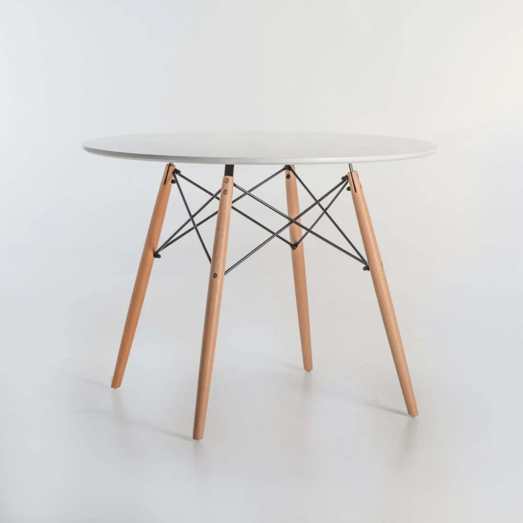 ELIA ROUND WOODEN LEG TABLE