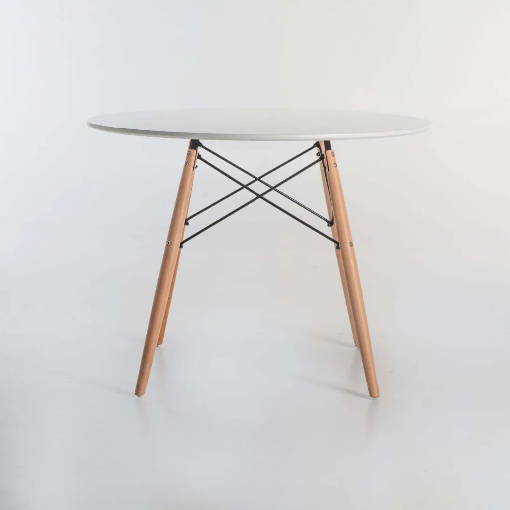 ELIA ROUND WOODEN LEG TABLE