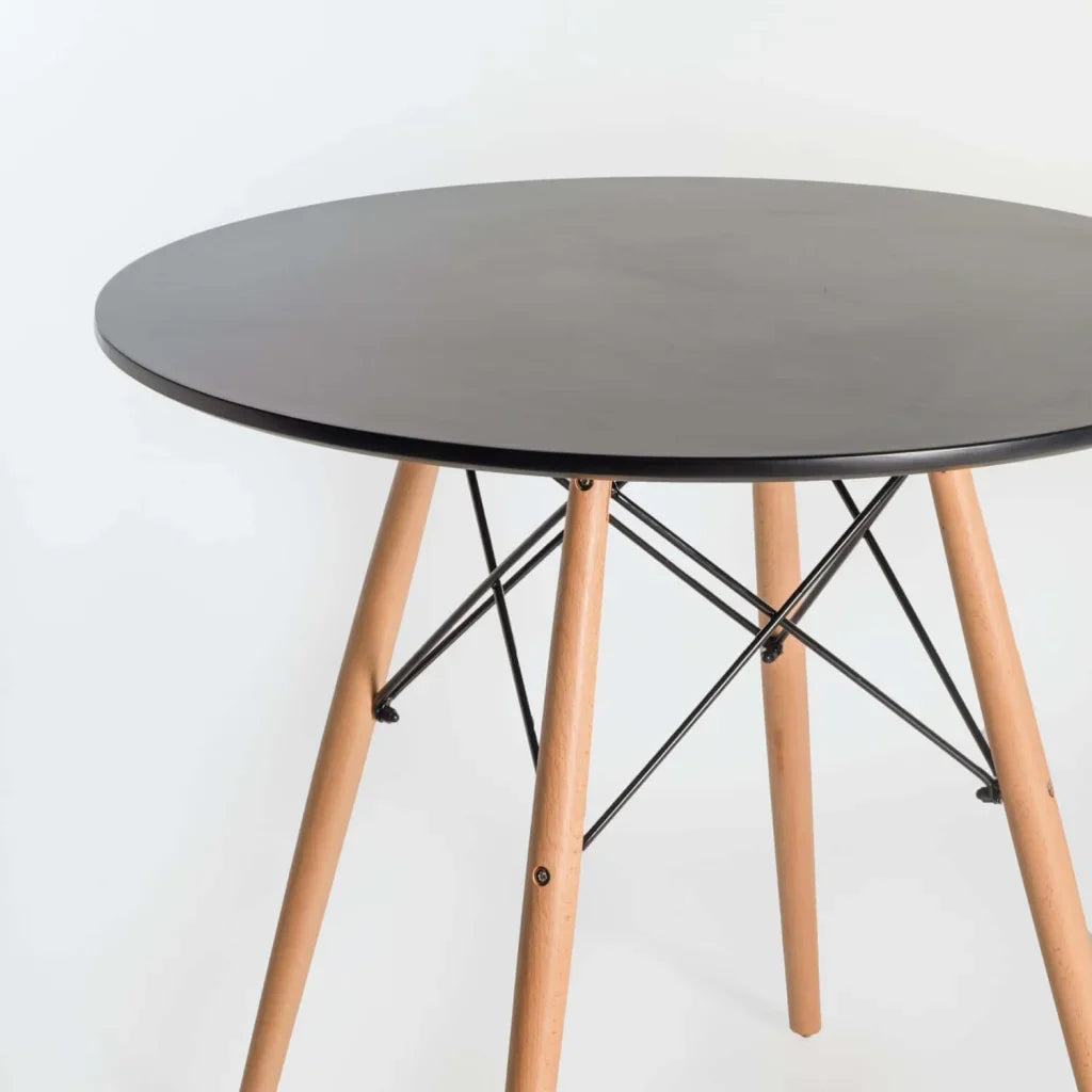 ELIA ROUND WOODEN LEG TABLE