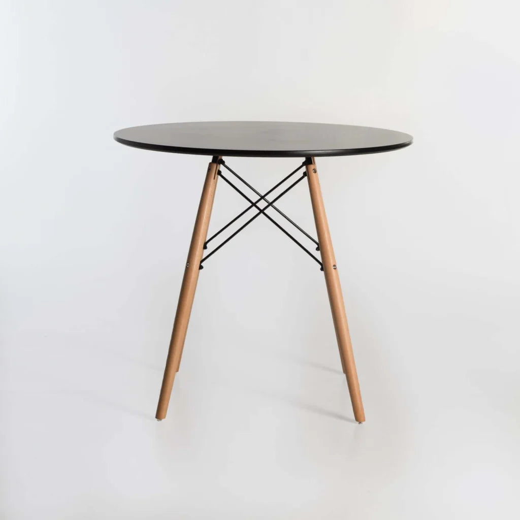 ELIA ROUND WOODEN LEG TABLE