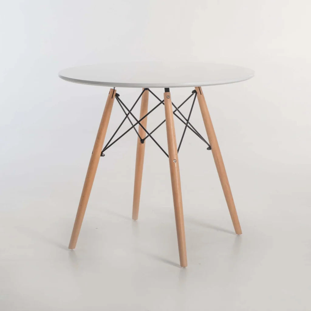 ELIA ROUND WOODEN LEG TABLE