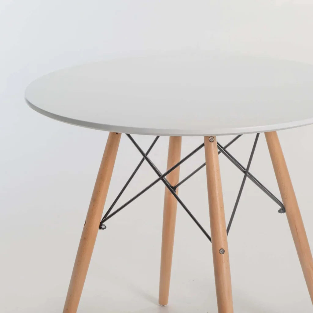 ELIA ROUND WOODEN LEG TABLE