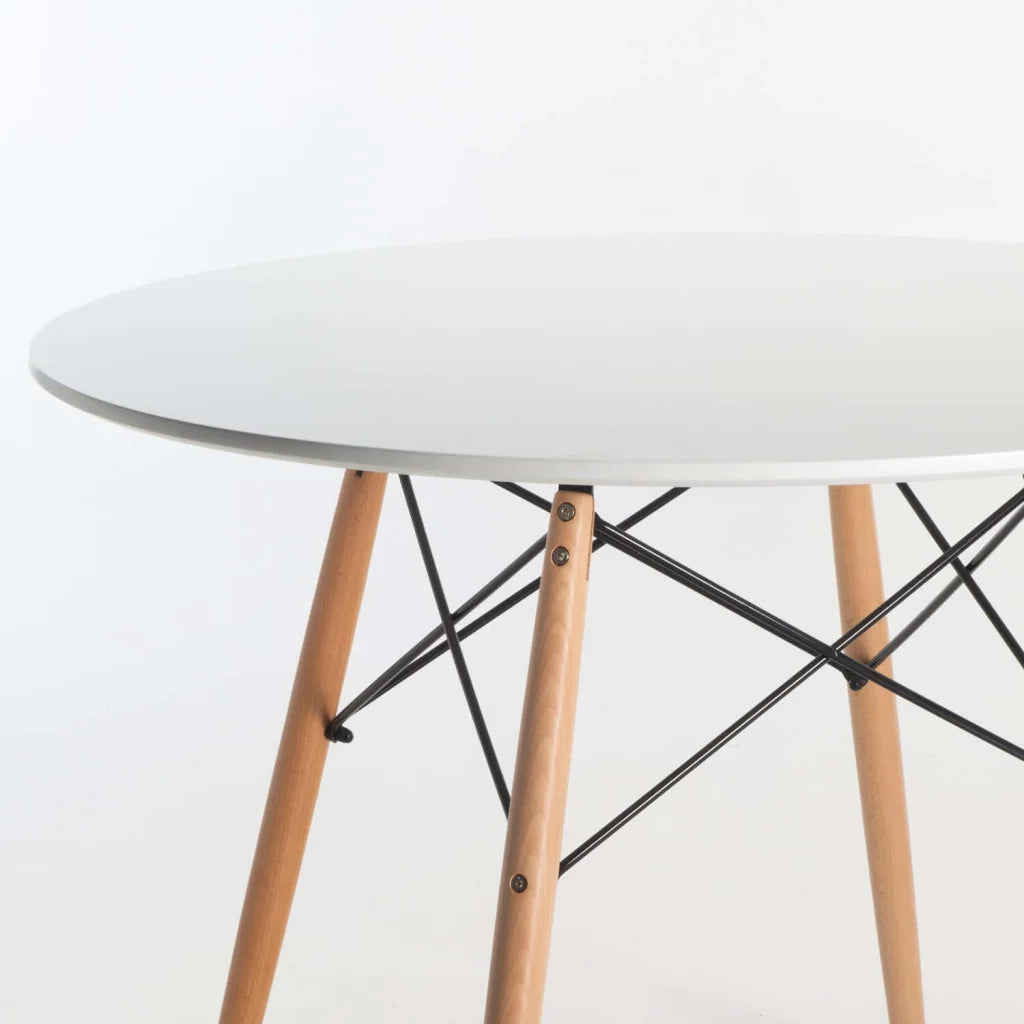 ELIA ROUND WOODEN LEG TABLE