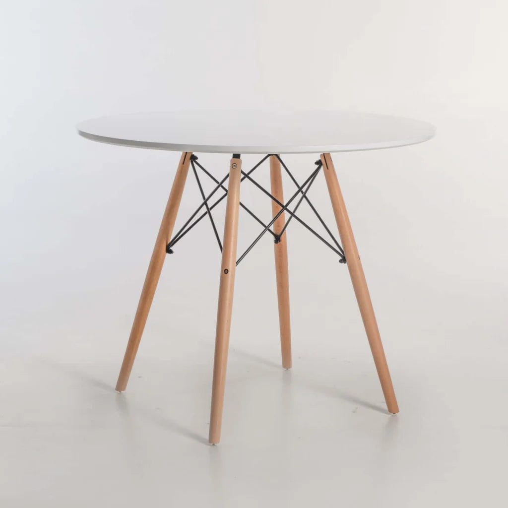 ELIA ROUND WOODEN LEG TABLE