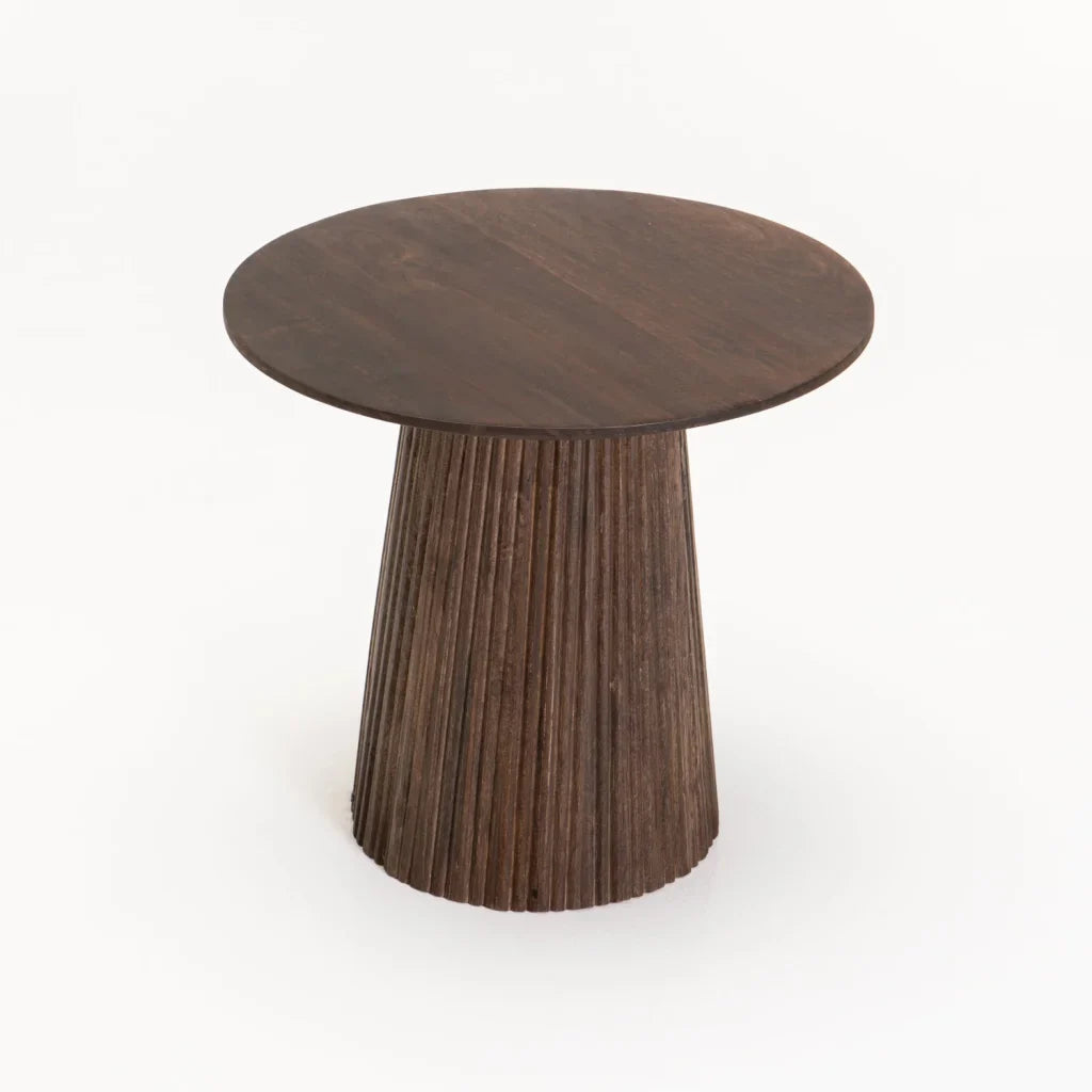 GOA 50cm ROUND SOLID WOOD SIDE TABLE
