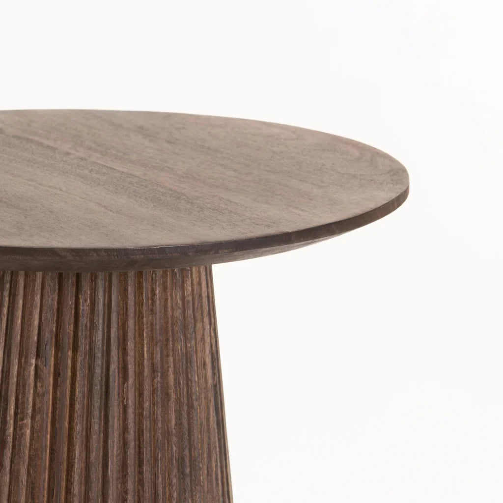 GOA 50cm ROUND SOLID WOOD SIDE TABLE