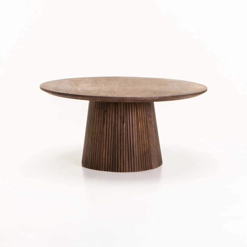GOA 80cm ROUND SOLID WOOD COFFEE TABLE