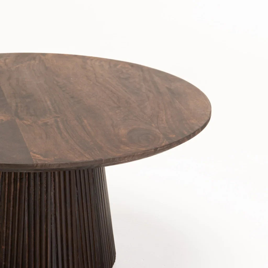 GOA 80cm ROUND SOLID WOOD COFFEE TABLE