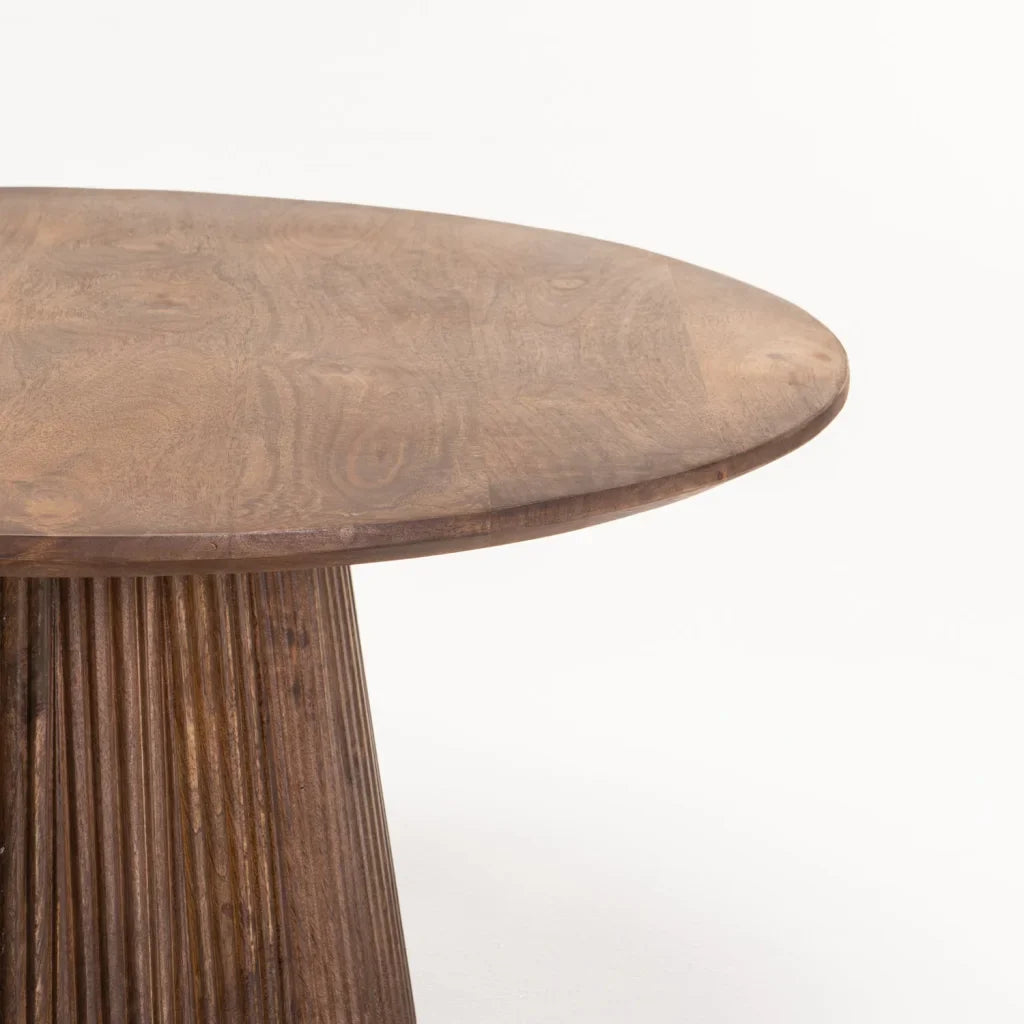 GOA 80cm ROUND SOLID WOOD COFFEE TABLE