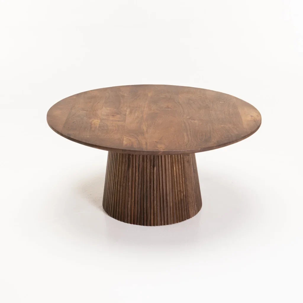 GOA 80cm ROUND SOLID WOOD COFFEE TABLE