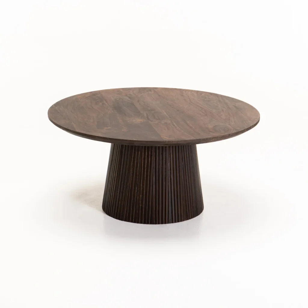 GOA 80cm ROUND SOLID WOOD COFFEE TABLE