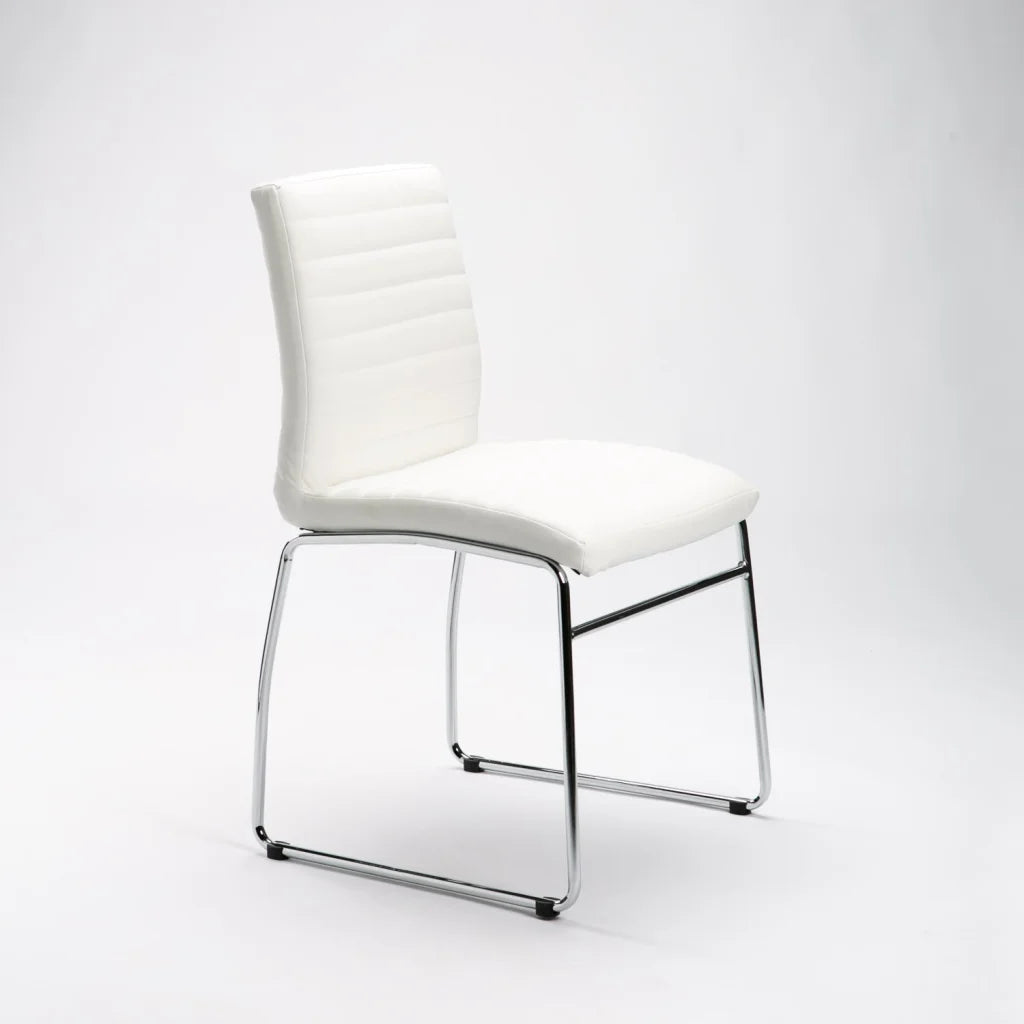 MIA LEATHER TOUCH CHROME DINING CHAIR