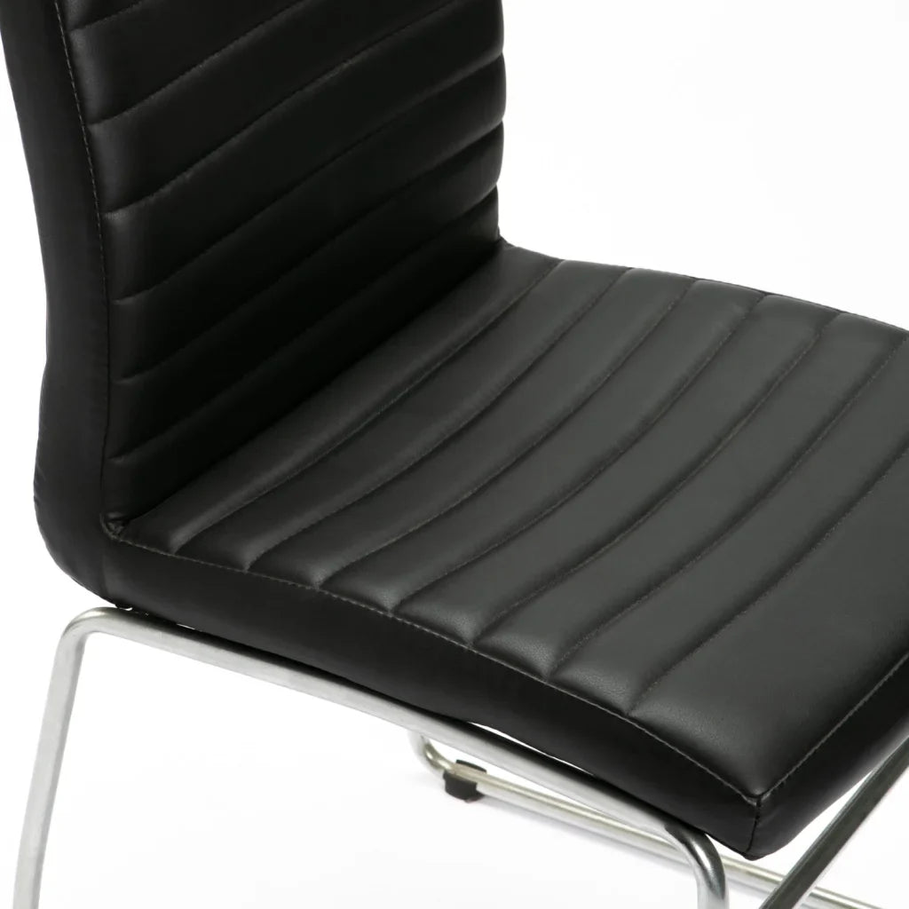 MIA LEATHER TOUCH CHROME DINING CHAIR