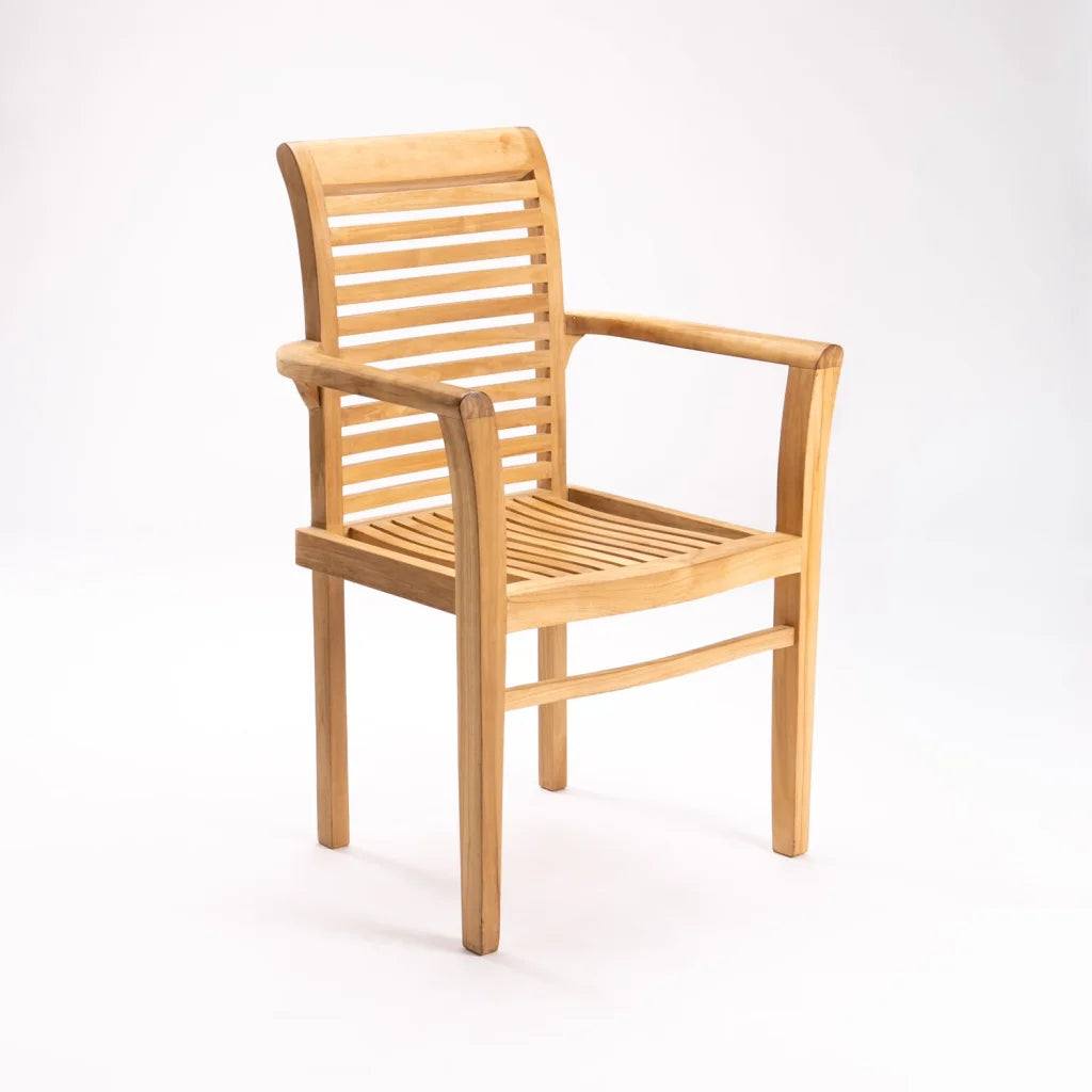 MILAN TEAK STACKING ARMCHAIR