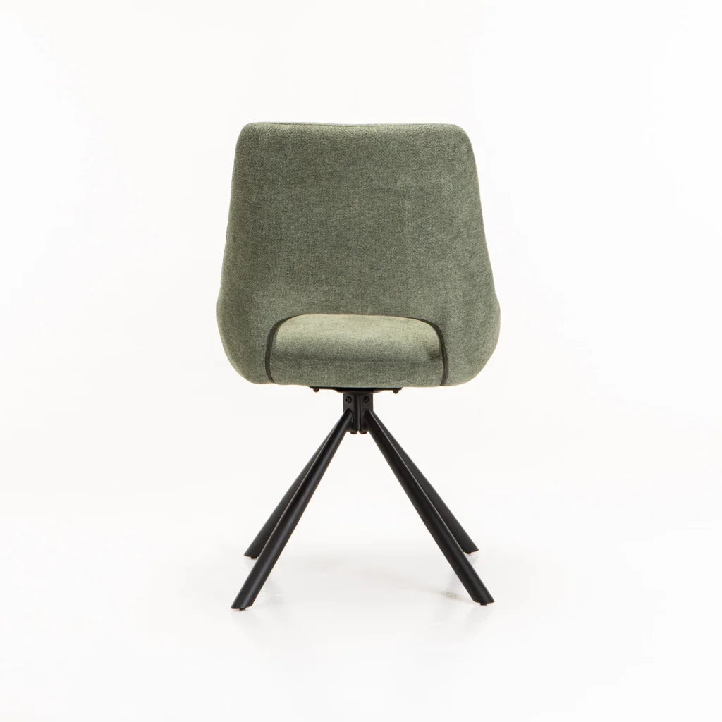 PRATO FABRIC SWIVEL DINING CHAIR