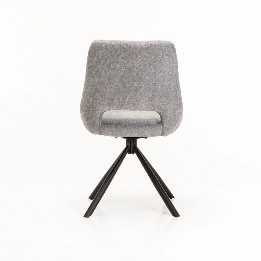 PRATO FABRIC SWIVEL DINING CHAIR