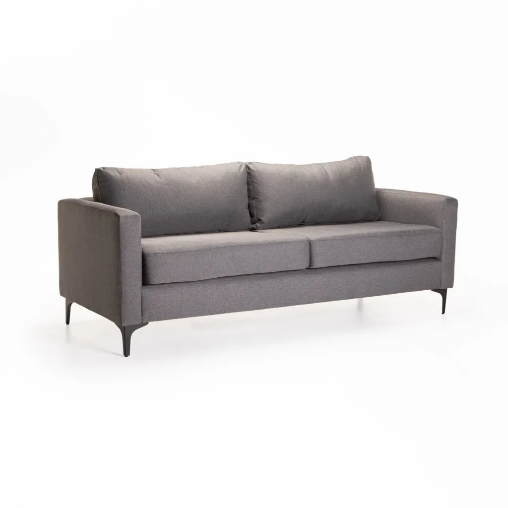 SANTINO FABRIC 3 SEATER - BLACK LEG