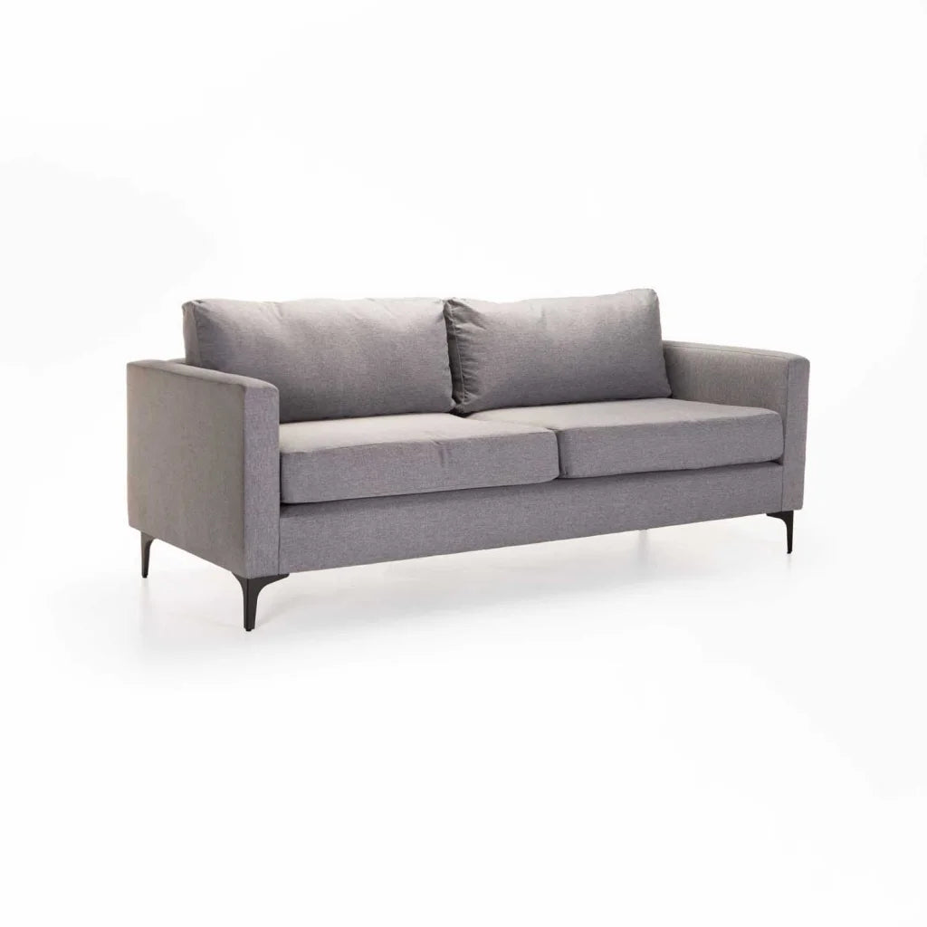 SANTINO FABRIC 3 SEATER - BLACK LEG