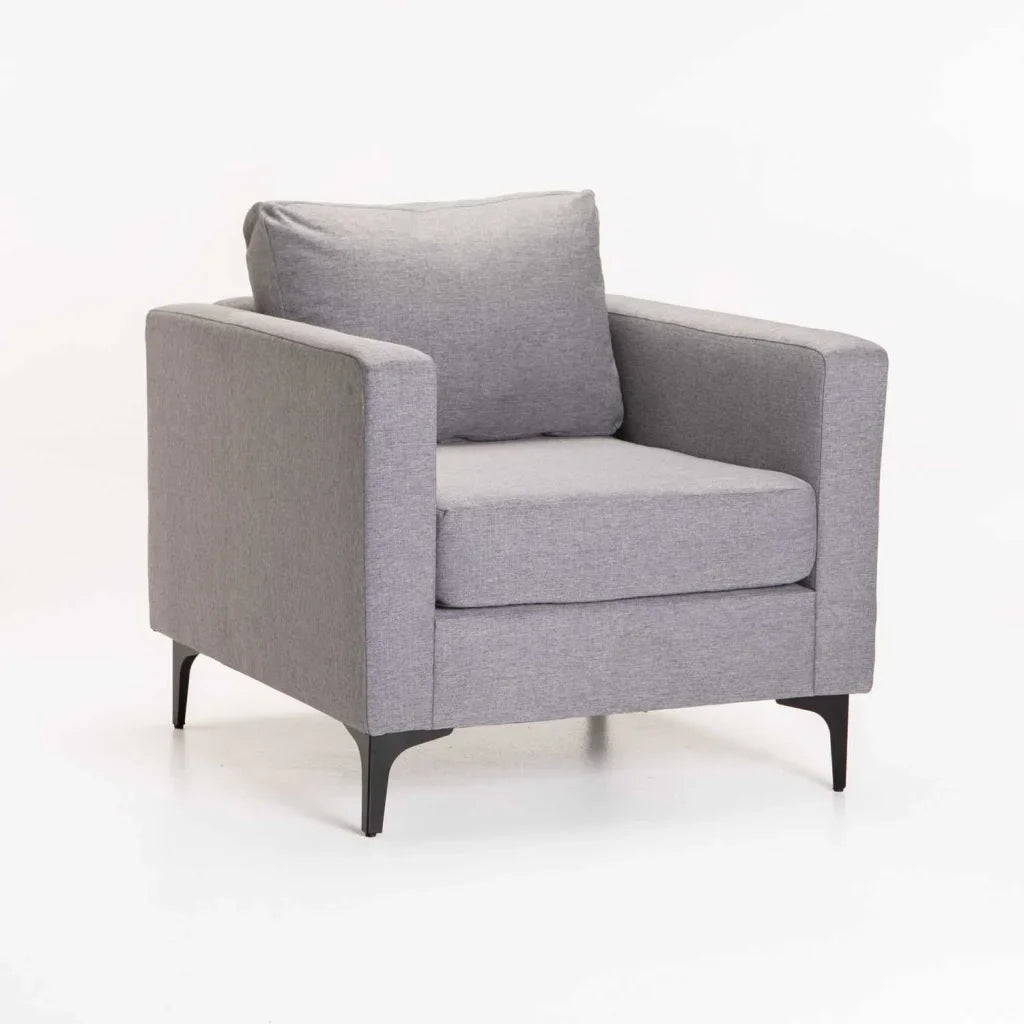 SANTINO FABRIC ARMCHAIR - BLACK LEG